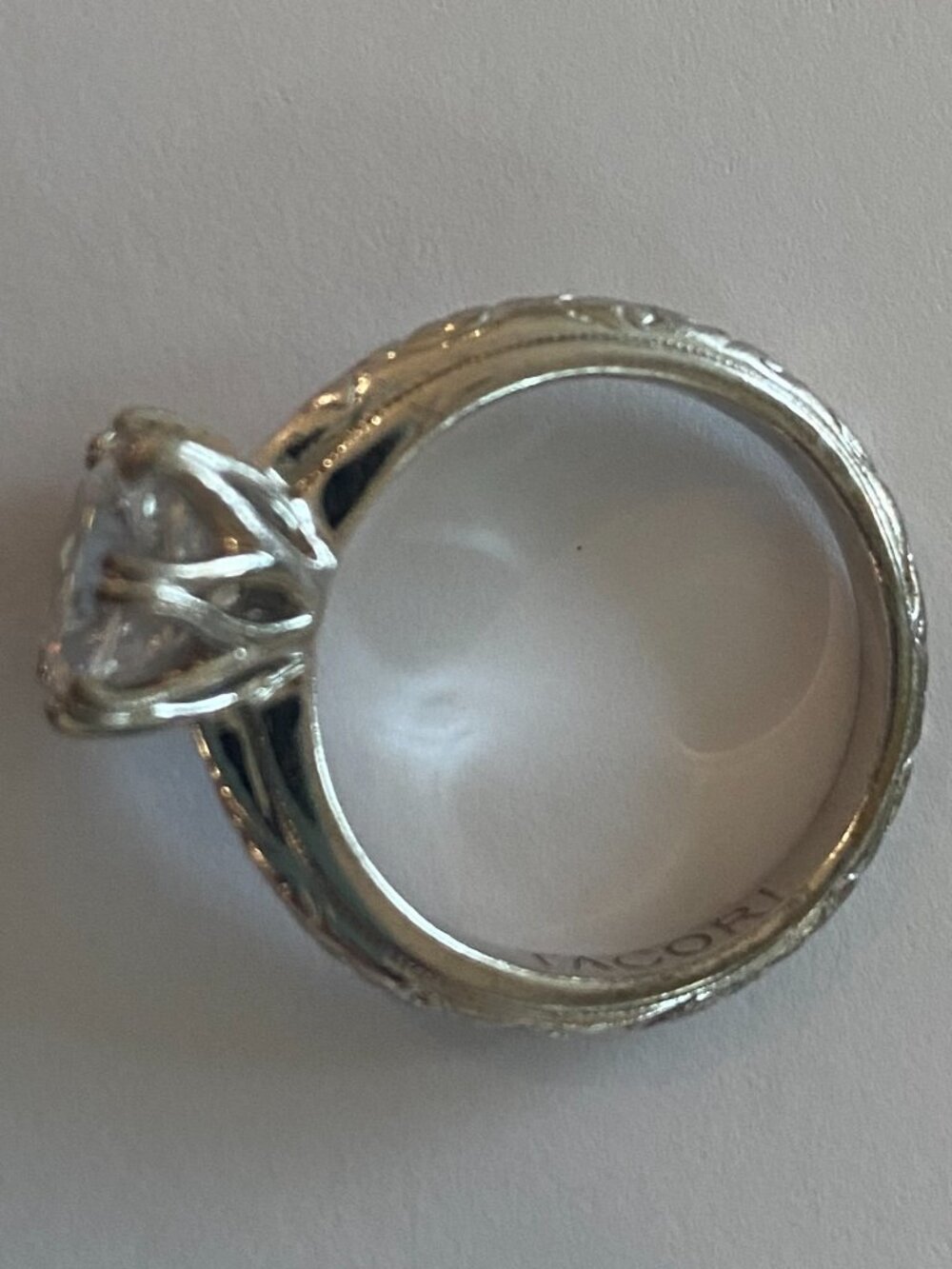 TACORI 925 Sterling Silver CZ ring, size 7 - Picture 6 of 7